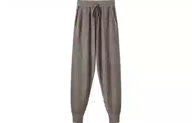 恒源祥 纯色松紧系带针织休闲裤 男女同款