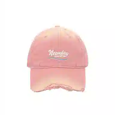 韩版大头围软顶宽檐大脸遮阳粉色字母刺绣小众潮牌显脸小帽子 优质纯棉材质 时尚鸭舌帽 男女同款情侣款