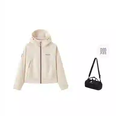 企鹅  字母纯色连帽  防水防泼水耐磨冲锋衣 女款