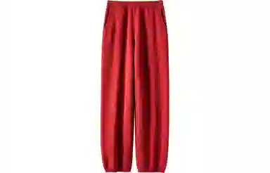 恒源祥 纯色高腰针织休闲裤 女款