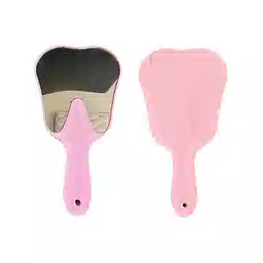 计轩 平面便携化妆双面迷你高清手柄镜