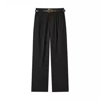 森马 舒适简约纯色中腰宽松休闲裤 女款