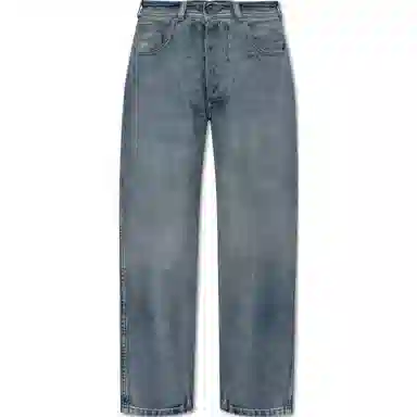 Maison Margiela High Waist Distressed Jeans Blue