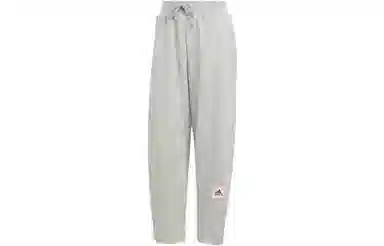 adidas Lounge French Terry Barrel-Leg Pants Logo