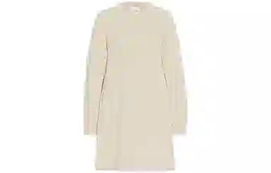 COACH FW22 Solid Cable Knit Dress Beige