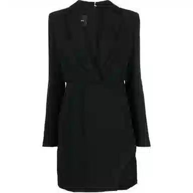 PINKO FW22 V-Neck Dress Black