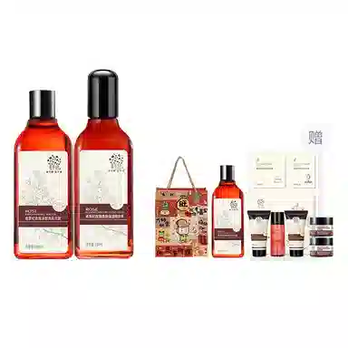 善草纪 玫瑰净皙亮采水乳护肤套装 滋养亮肤润泽 淡纹滋润维稳舒缓