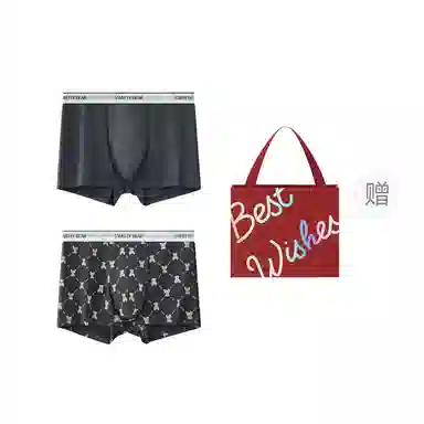 红豆 柔软亲肤  舒适抗菌简约时尚透气内裤 男款