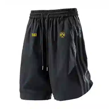 普鲁士多特蒙德 美式复古三条杠凉感速干运动五分休闲短裤 男女同款