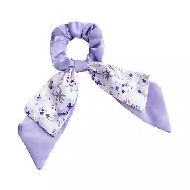 蒙妮 超仙碎花蝴蝶结飘带 布艺 发圈 女款