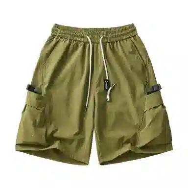 敦煌博物馆 美式街头多口袋机能飘带宽松薄款轻量化篮球裤百搭运动五分裤休闲短裤 男女同款