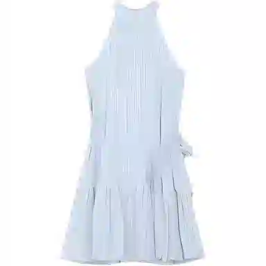 怪力萝莉 条纹圆领薄款合身无袖连衣裙 女款