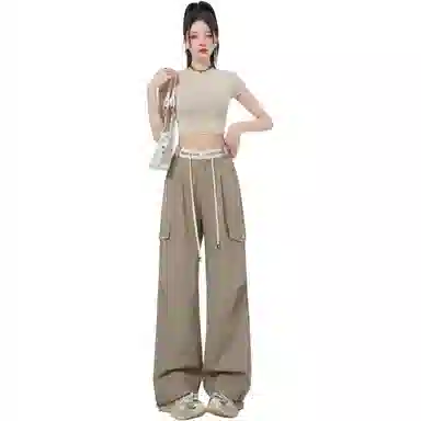 莫代尔 清凉透气舒适阔腿速干显高显瘦休闲裤 女款