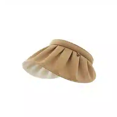 冠辉 贝壳遮阳防紫外线夏季遮脸遮阳加大空顶空顶双面太阳大檐两用 聚脂钎维 防晒帽 男女同款情侣款