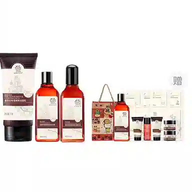 善草纪 玫瑰净皙亮采水乳护肤套装 滋养亮肤润泽 淡纹滋润维稳舒缓