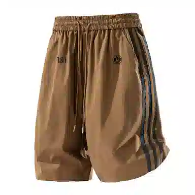 普鲁士多特蒙德 美式复古三条杠凉感速干运动五分休闲短裤 男女同款