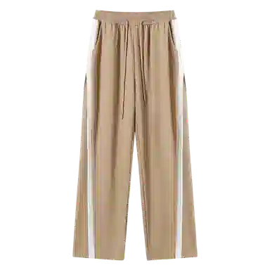 欧迪芬 拼接垂感阔腿休闲裤 女款