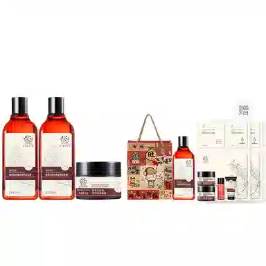 善草纪 玫瑰净皙亮采水乳护肤套装 滋养亮肤润泽 淡纹滋润维稳舒缓