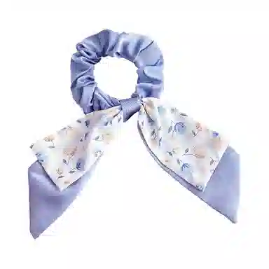 蒙妮 超仙碎花蝴蝶结飘带 布艺 发圈 女款