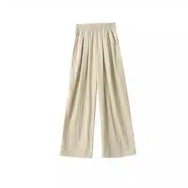 欧迪芬 冰丝阔腿裤薄款夏季高腰垂感宽松直筒显瘦 亲肤山本裤休闲裤 男女同款