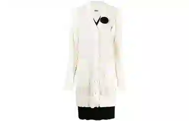 MM6 Maison Margiela Layered Cardigan Dress White