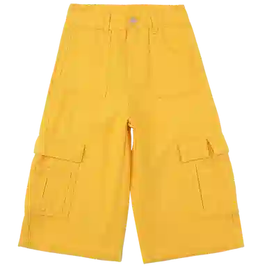 拾籍 合身阔腿适中高腰牛仔短裤 女款