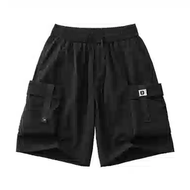 敦煌博物馆 美式复古多口袋机能宽松直筒弹力薄款轻量化松紧腰绳舒适百搭运动休闲短裤 男女同款