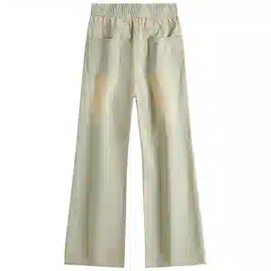 加菲猫家族 美式街头复古水洗做旧纯色简约舒适宽松直筒个性百搭垂坠感时尚痞帅嘻哈潮牌中性风青春活力牛仔裤 男女同款