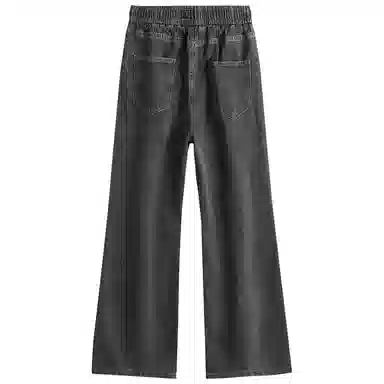 加菲猫家族 美式街头复古水洗做旧纯色简约舒适宽松直筒个性百搭垂坠感时尚痞帅嘻哈潮牌中性风青春活力牛仔裤 男女同款