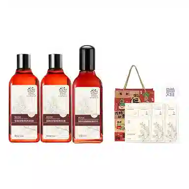 善草纪 玫瑰净皙亮采水乳护肤套装 滋养亮肤润泽 淡纹滋润维稳舒缓