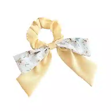 蒙妮 超仙碎花蝴蝶结飘带 布艺 发圈 女款