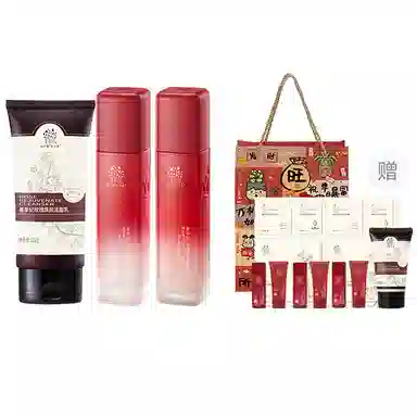 善草纪 玫瑰净皙亮采水乳护肤套装 滋养亮肤润泽 淡纹滋润维稳舒缓