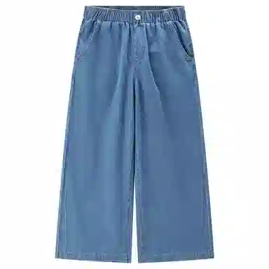 佐丹奴 纯棉薄松紧腰阔腿牛仔裤 女款