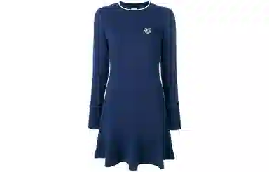 KENZO Tiger Embroidery Dress Blue