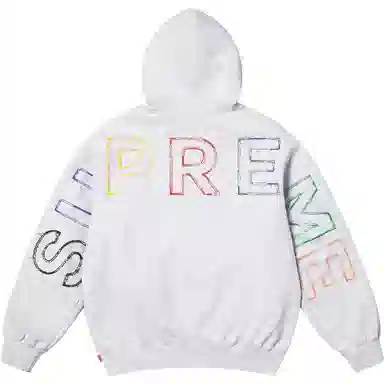 Supreme SS25 Frayed Hooded Sweatshirt logo
