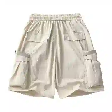 敦煌博物馆 美式街头多口袋机能飘带宽松薄款轻量化篮球裤百搭运动五分裤休闲短裤 男女同款