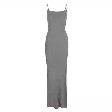 SKIMS Soft Lounge Long Slip Dress Heather Grey