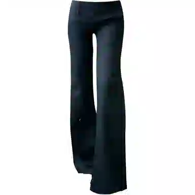 哒头下雨不愁 纯色高腰修身休闲裤 女款 黑色