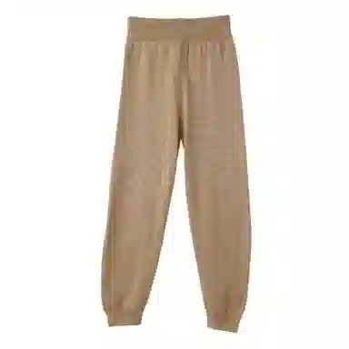 花栗鼠小姐 纯色系带针织运动裤 女款