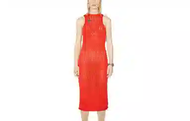 Acne Studios Sleeveless Knit Dress Red