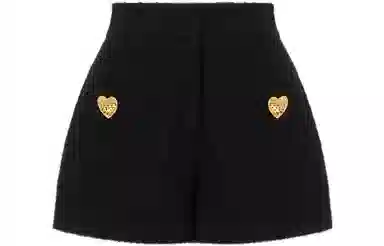 Moschino Black High-Waisted Shorts