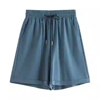 初语 纯色垂感宽松百搭休闲短裤 女款