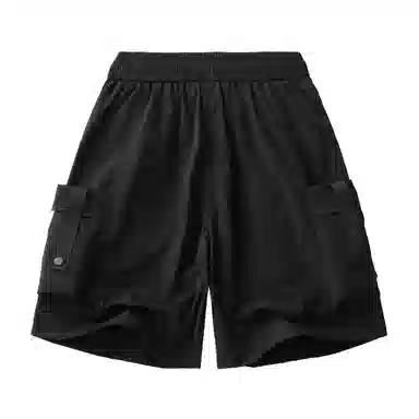 敦煌博物馆 美式复古多口袋机能宽松直筒弹力薄款轻量化松紧腰绳舒适百搭运动休闲短裤 男女同款