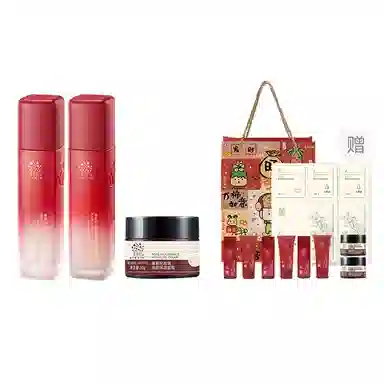 善草纪 玫瑰净皙亮采水乳护肤套装 滋养亮肤润泽 淡纹滋润维稳舒缓