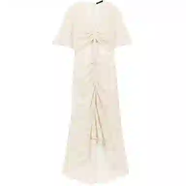 Maje Hollow Slim V-Neck Lace Dress