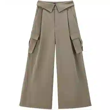 Peacebird High Waist Cargo Pants Brown