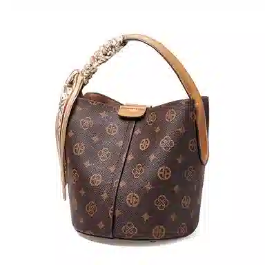 Aokang Classic Vintage Shoulder Bag Small Coffee Ivory