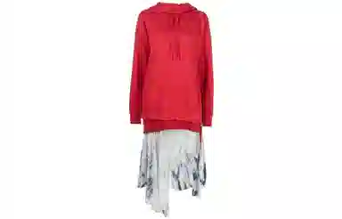 DIESEL FW22 Hoodie Dress Red