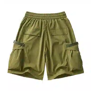 敦煌博物馆 美式街头多口袋机能飘带宽松薄款轻量化篮球裤百搭运动五分裤休闲短裤 男女同款