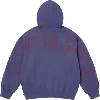 Supreme SS25 Frayed Hooded Sweatshirt logo